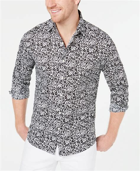 michael kors mens shirt|michael kors men's stretch shirt.